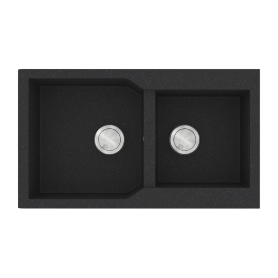 Εικόνα της Νεροχύτης Sanitec Ultra Granite 804 (86x50) Grafite