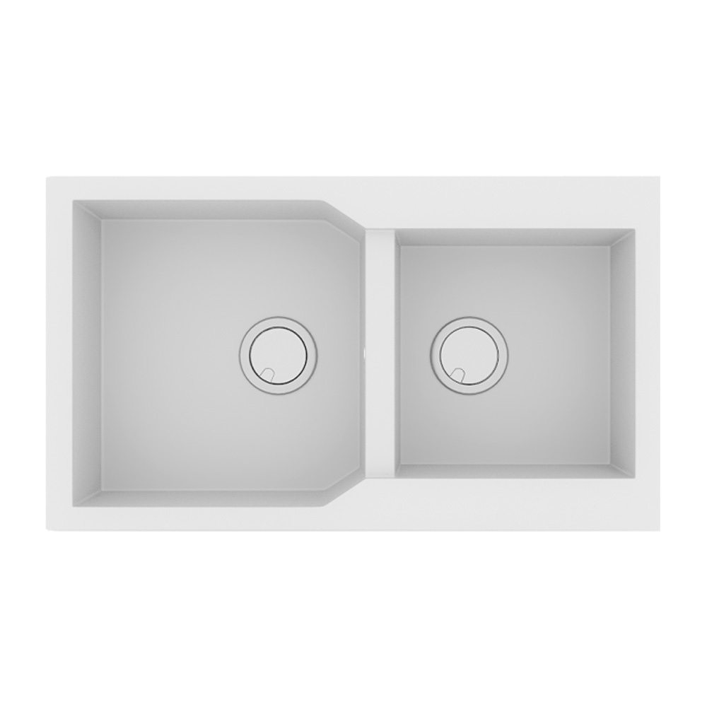 Εικόνα της Νεροχύτης Sanitec Ultra Granite 804 (86x50) Bianco