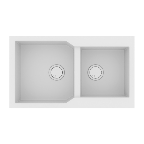 Εικόνα της Νεροχύτης Sanitec Ultra Granite 804 (86x50) Bianco