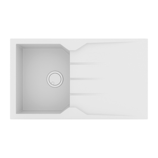 Εικόνα της Νεροχύτης Sanitec Ultra Granite 805 (86x50) Bianco