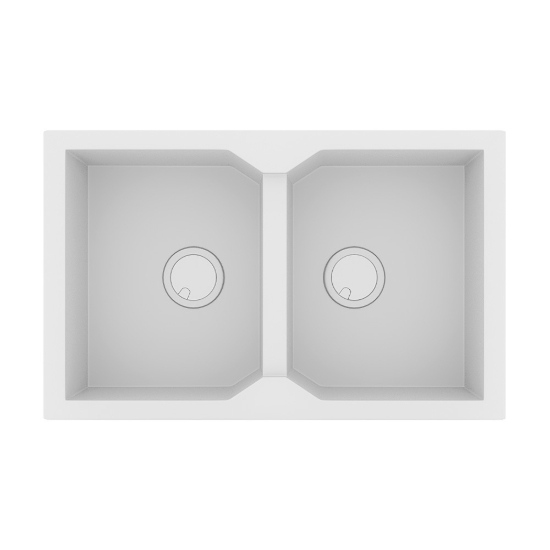 Εικόνα της Νεροχύτης Sanitec Ultra Granite 806 (79x50) Bianco