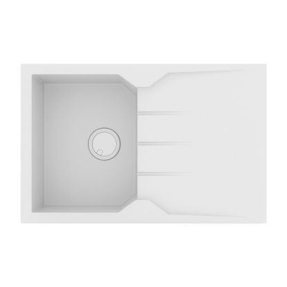 Εικόνα της Νεροχύτης Sanitec Ultra Granite 807 (79x50) Bianco