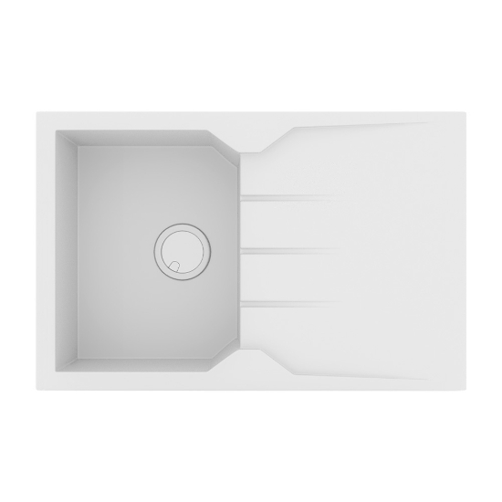 Εικόνα της Νεροχύτης Sanitec Ultra Granite 807 (79x50) Bianco