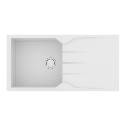 Εικόνα της Νεροχύτης Sanitec Ultra Granite 811 (100x50) Bianco