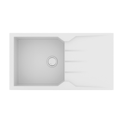 Εικόνα της Νεροχύτης Sanitec Ultra Granite 814 (86x50) Bianco