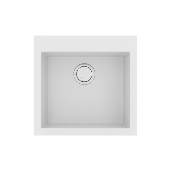 Εικόνα της Νεροχύτης Sanitec Ultra Granite 816 (50x50) Bianco 816-30