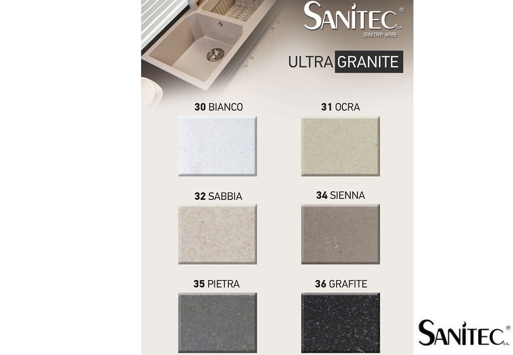 Εικόνα της Νεροχύτης Sanitec Ultra Granite 817 (116x50) Sabbia