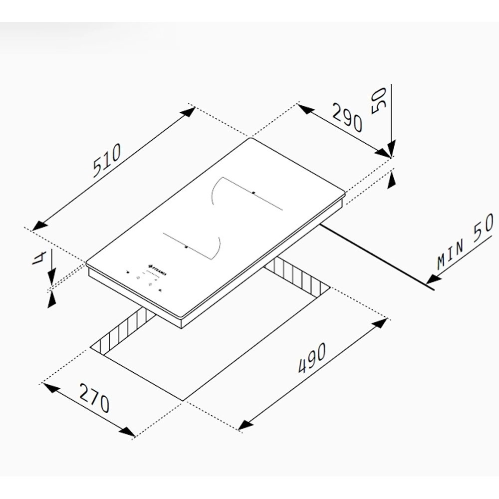 Εικόνα της Αυτόνομη Εστία Pyramis PHC31210FMW Αφής Χωρίς Πλαίσιο Λευκή 174020020