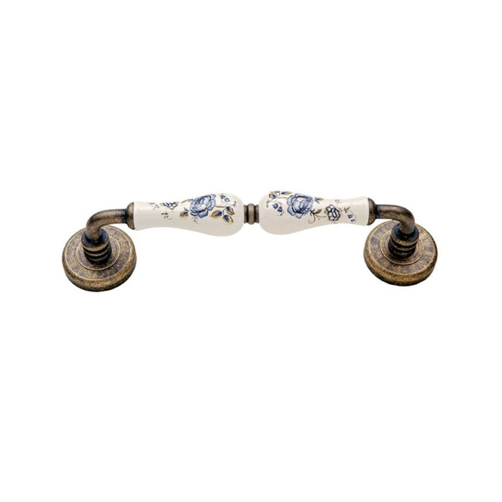 Εικόνα της Λαβή Εξώπορτας Roline K310-06 26cm Αντικέ Μπεζ Πορσελάνη