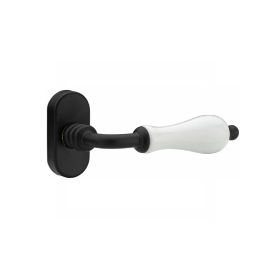 Εικόνα της Γρυλόχερο Ανακλυνόμενου Παραθύρου Roline Ορειχάλκινο Ιταλικό Κ306-07 Μαύρο Λευκή Πορσελάνη (K306-0004)