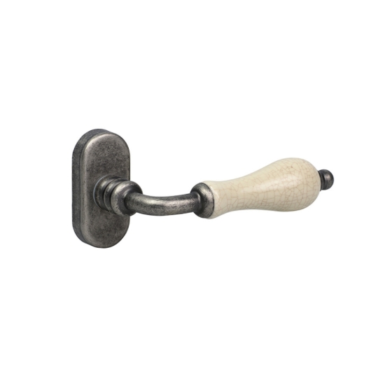 Εικόνα της Γρυλόχερο Ανακλυνόμενου Παραθύρου Roline Ορειχάλκινο Ιταλικό Κ310-07 Old Silver Μπεζ Κρακελέ Πορσελάνη (K315-0013)