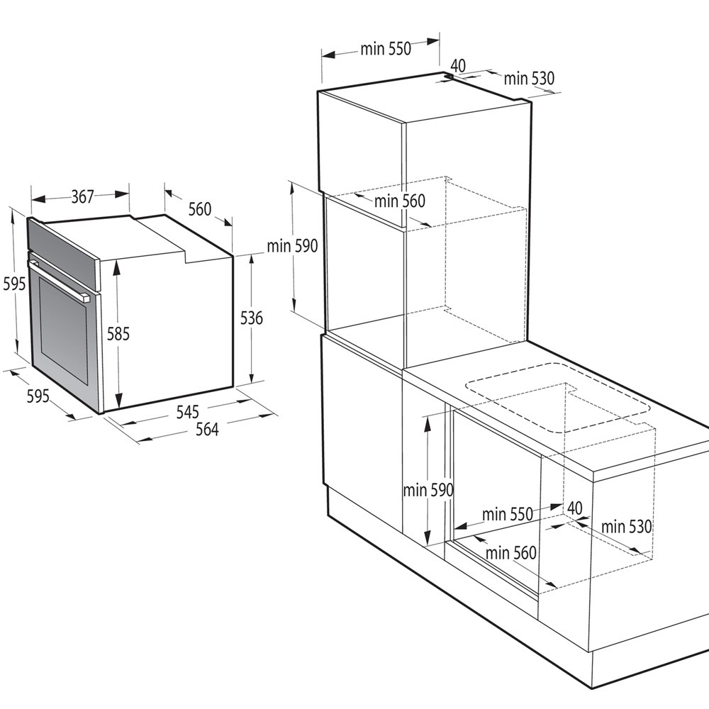 Εικόνα της Σετ Φούρνος Gorenje BOS6737E06BG 77lt + Κεραμική Εστία Gorenje ECT43X (738885) 034062901