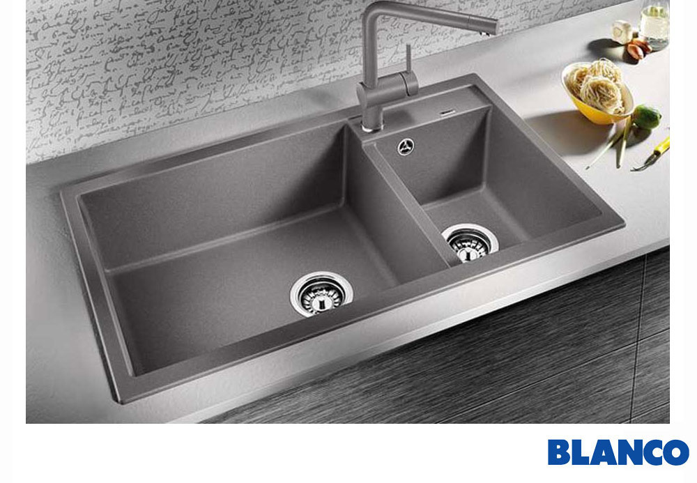 Εικόνα της Νεροχύτης Blanco Metra 9 Silgranit 86x50cm Volcano Grey 527304