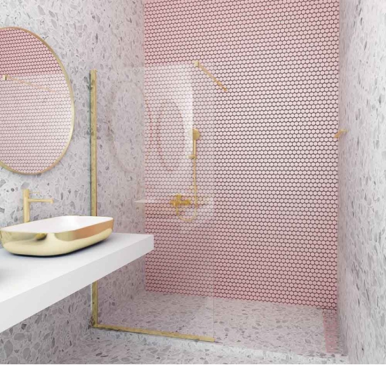 Εικόνα της Διαχωριστικό Ντους Orabella Serena 30516 80x185cm Brushed Gold