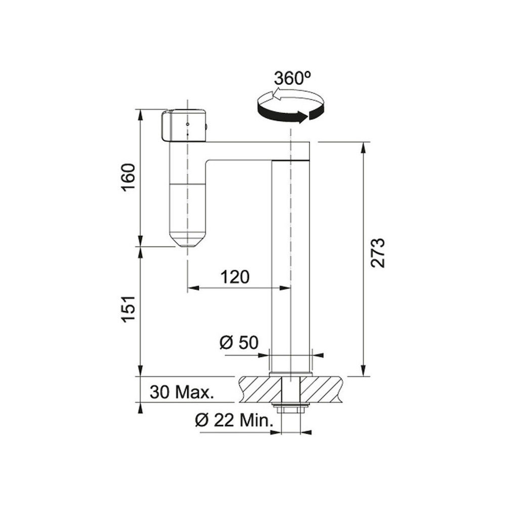 Εικόνα της Μπαταρία Φιλτραρίσματος Franke Vital Capsule Filter Χρωμέ/Gun Metal 3202101015 (120.0621.228)