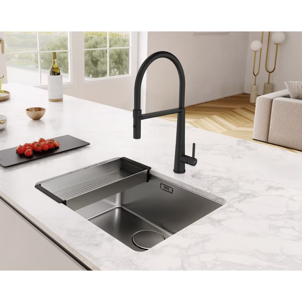 Εικόνα της Μπαταρία Κουζίνας Franke Icon Semi Pro Ντους Black Matt 3156858055 (115.0690.598)