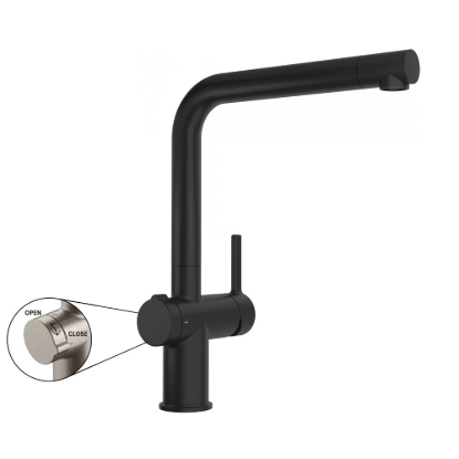 Εικόνα της Μπαταρία Κουζίνας Με Χειριστήριο Αυτόματης Βαλβίδας Active Twist Standard Black Matt 3156858054 (115.0669.768)