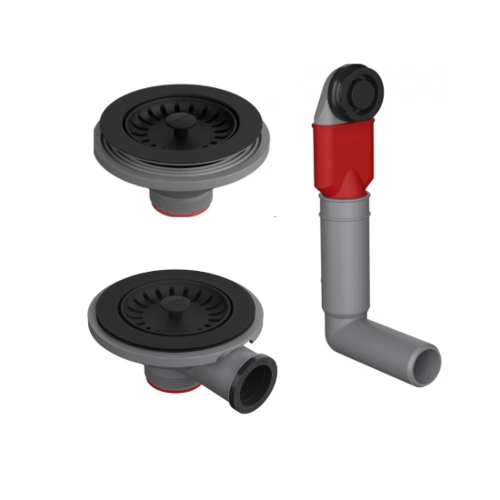 Εικόνα της Σετ Αυτόμaτης βαλβίδας Υπερχείλισης Για Basis 620/621 Διπλό Matte Black  112.0658.125