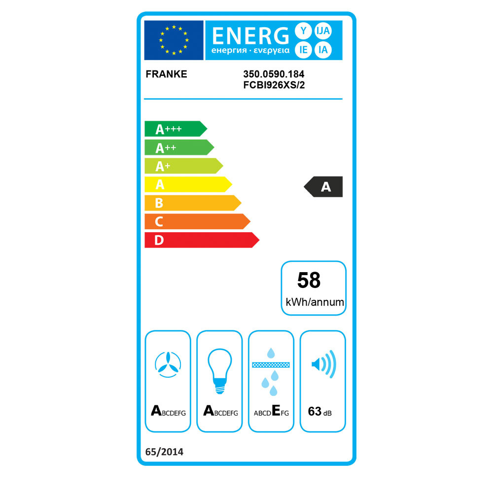Εικόνα της Απορροφητήρας Franke Maris FCBI 926 XS Inox Οροφής 3105001054 (350.0590.184)