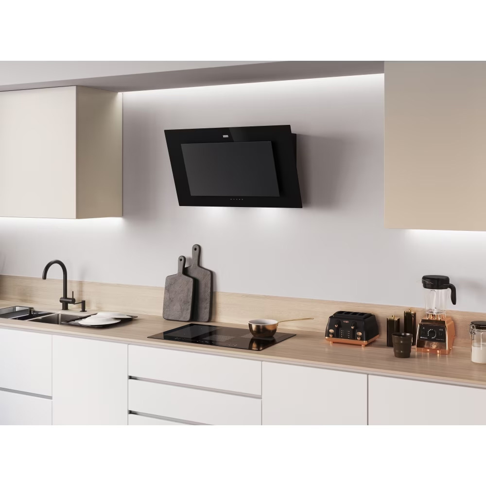 Εικόνα της Απορροφητήρας Franke Maris Pro FMA PRO 907 BK/BK MATT Crystal Black Καμινάδα 90cm 3105001115 (330.0682.355)