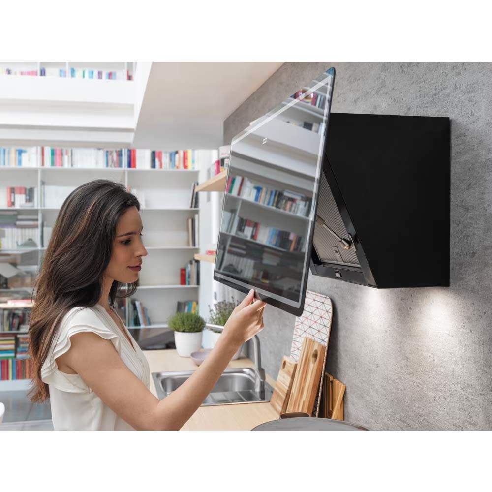 Εικόνα της Απορροφητήρας Franke Smart 2.0 FPJ 915 V BK/DK A Μαύρο Κρύσταλλο Καμινάδα 90cm 3104001025