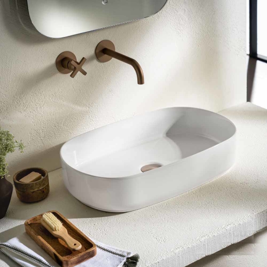 Εικόνα της Νιπτήρας Μπάνιου Bianco Ceramica Uma 31055-300 55x36cm