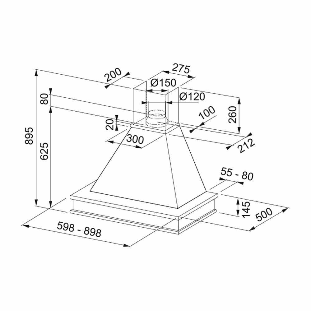 Εικόνα της Απορροφητήρας Franke Country Linear FCL 60 NF White Καμινάδα 60cm & Kit πλαισίου Lime 60 C2 3105001043 - 3128520027 (321.0693.754 - 112.0693.761)