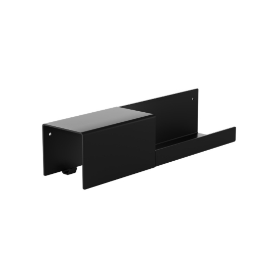 Εικόνα της Άγγιστρο Διπλό Με Ράφι Verdi Strantza (40x9,3x9,3Υ cm) Black Matt 7230305