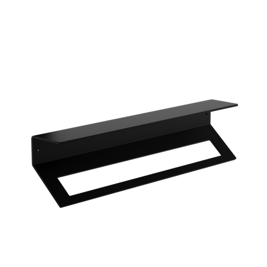 Εικόνα της Πετσετοθήκη Με Ράφι Verdi Strantza 60cm Black Matt 7231505