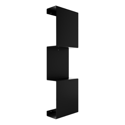 Εικόνα της Ράφι Κλειστό Τριπλό Verdi Strantza (23x10,3x77Υ cm) Black Matt 7230805