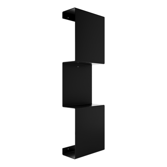 Εικόνα της Ράφι Κλειστό Τριπλό Verdi Strantza (23x10,3x77Υ cm) Black Matt 7230805