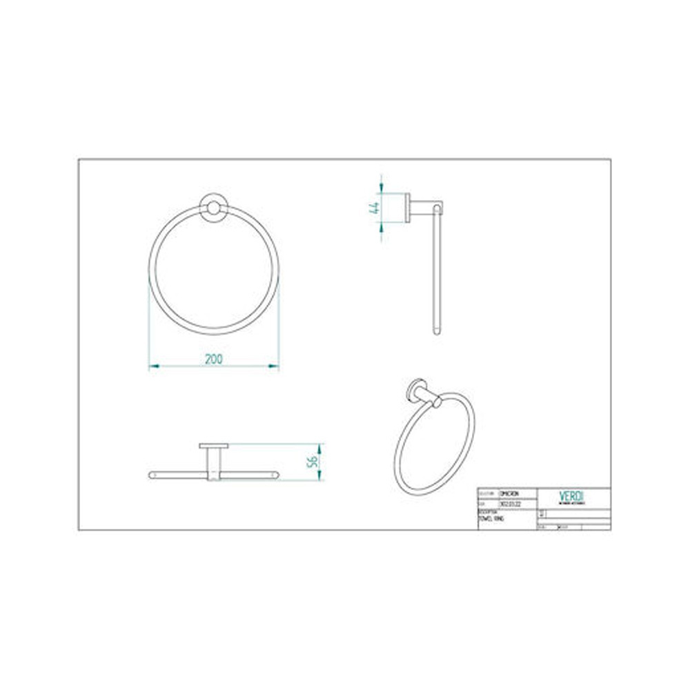 Εικόνα της Κρίκος Verdi Omicron Black Matt 3020305