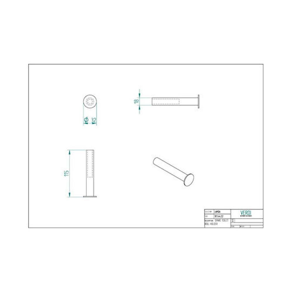 Εικόνα της Εφεδρική Χαρτοθήκη Verdi Lamda White Matt 3014401