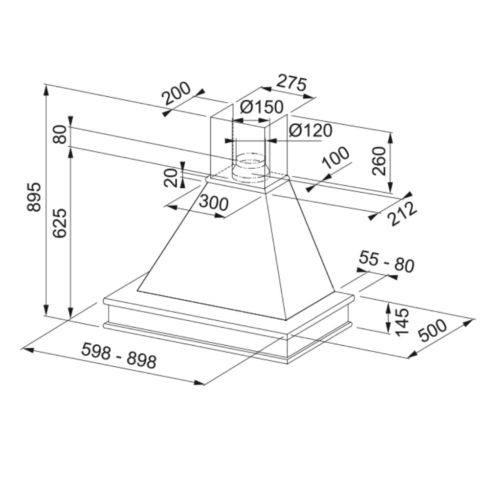 Εικόνα της Απορροφητήρας Franke Country Linear FCL 90 NF White Καμινάδα 90cm & Kit πλαισίου Lime 90 C3 3105001044 - 3128520030 (321.0693.756 - 112.0693.764)