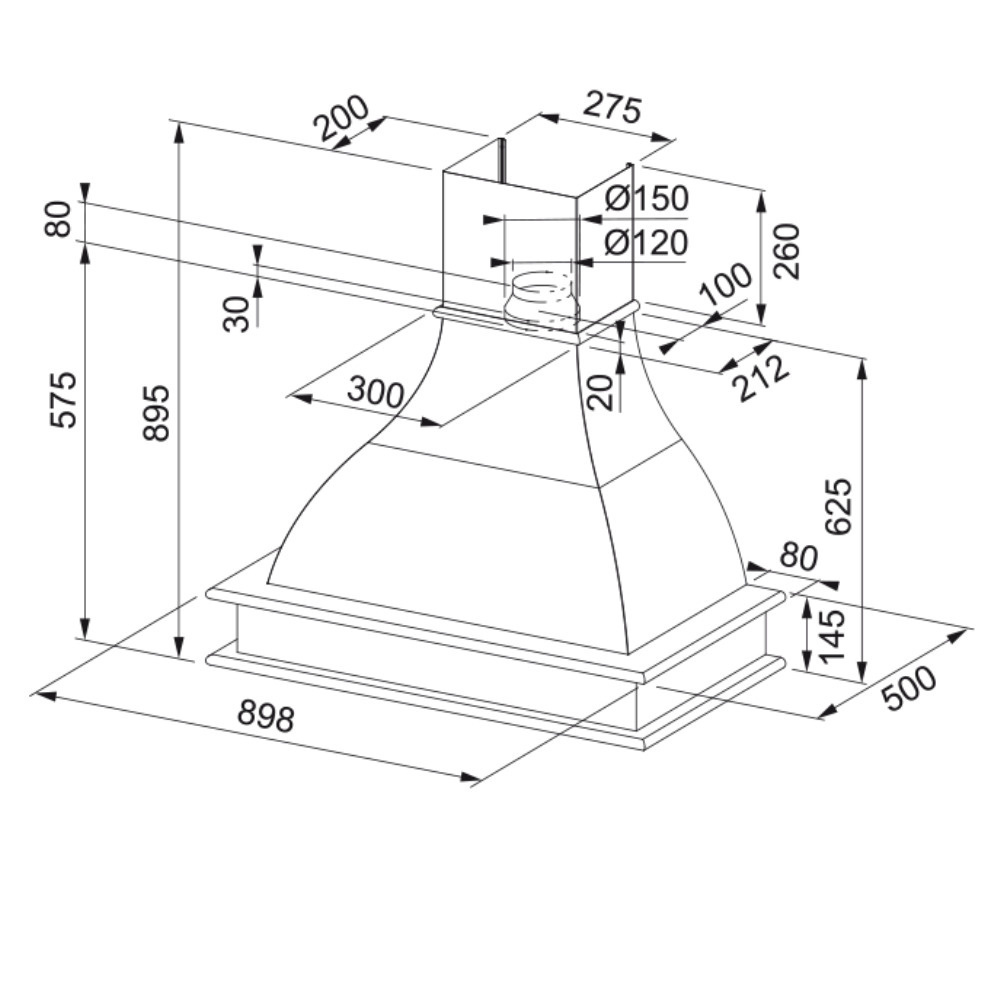 Εικόνα της Απορροφητήρας Franke Country Linear FCS 90 NF White Καμινάδα 90cm & Kit πλαισίου Lime 90 C2 3105001046 - 3128520028 (321.0693.758 - 112.0693.762)