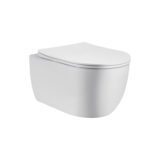 Εικόνα της Λεκάνη Κρεμαστή Bianco Ceramica Maya MY11000SC 48,5cm Με Slim Soft Close Κάλυμμα