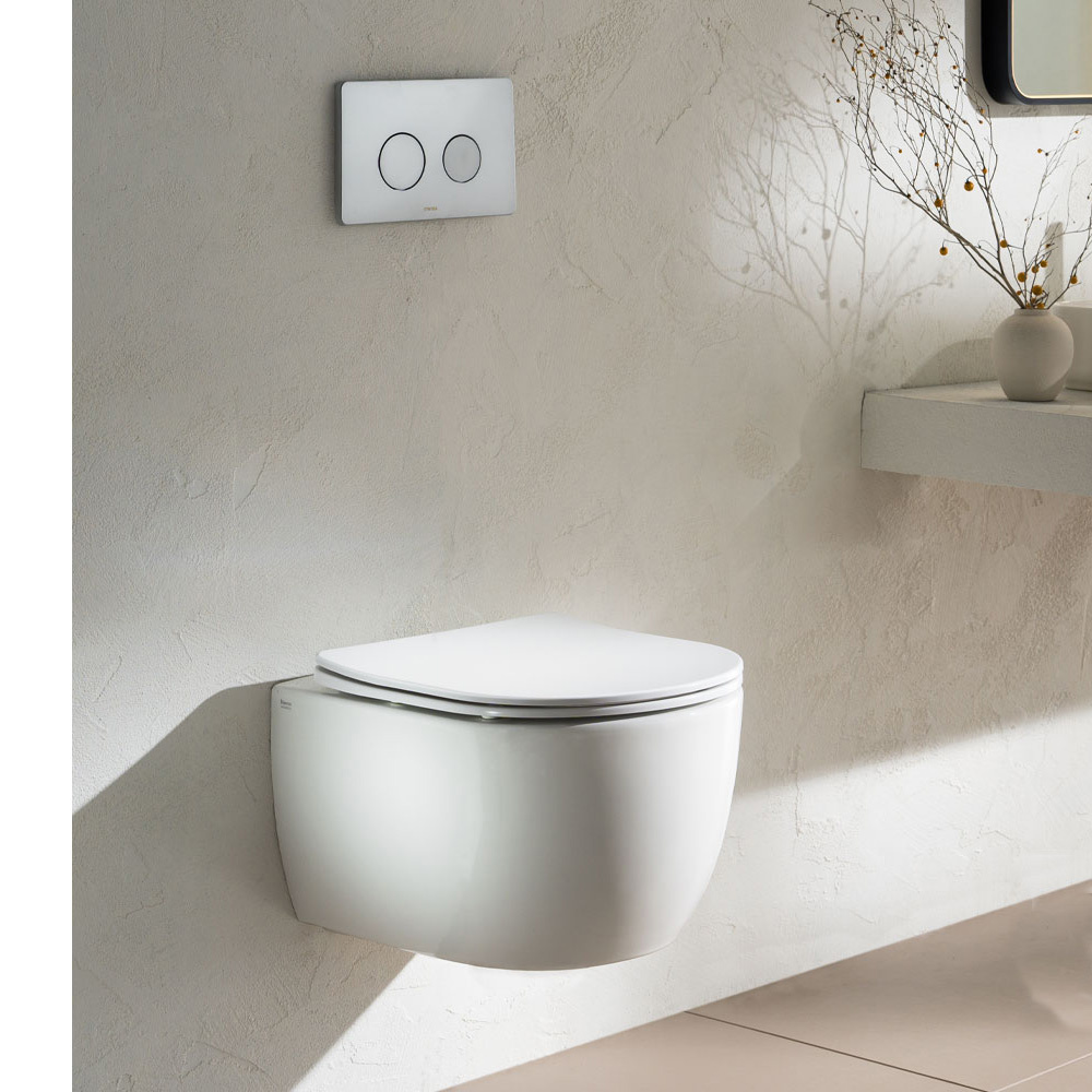 Εικόνα της Λεκάνη Κρεμαστή Bianco Ceramica Maya MY11000SC 48,5cm Με Slim Soft Close Κάλυμμα