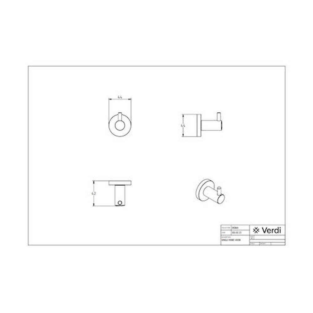 Εικόνα της Άγγιστρο Μονό Verdi Sigma White Matt 3030201