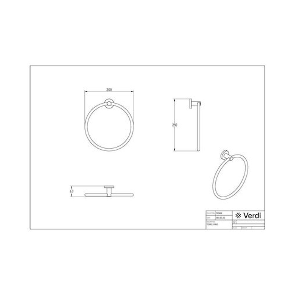 Εικόνα της Κρίκος Verdi Sigma White Matt 3030301