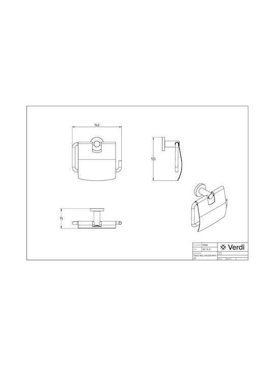 Εικόνα της Χαρτοθήκη Με Κάλυμμα Verdi Sigma White Matt 3031401