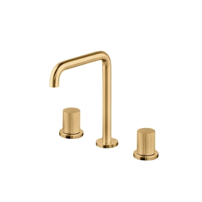 Εικόνα της Μπαταρία Νιπτήρος Πάγκου  3 Οπών Eurorama Oso 178331-201 Brushed Gold