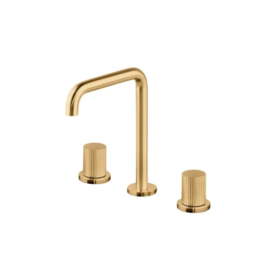 Εικόνα της Μπαταρία Νιπτήρος Πάγκου  3 Οπών Eurorama Oso 178331-201 Brushed Gold