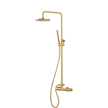 Εικόνα της Στήλη Ντούς 2 Εξόδων Μ ε Κολώνα Eurorama Oso 178065-201 Brushed Gold