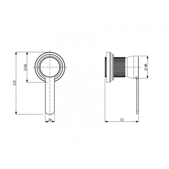 Εικόνα της Μίκτης Εντοιχισμού 1 Εξόδου Armando Vicario Lumiere 516050-221 Antique Brass