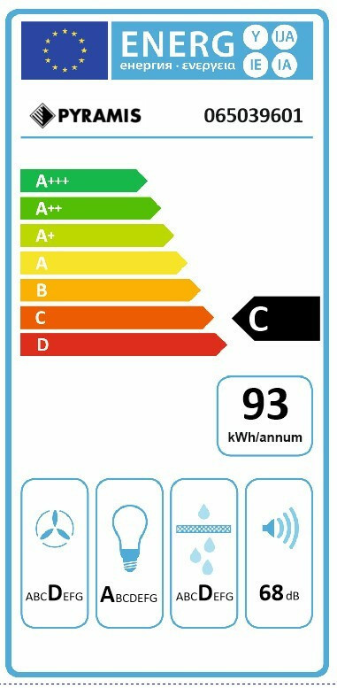 Εικόνα της Απορροφητήρας Pyramis Vetrio Black Καμινάδα 90cm 065039601