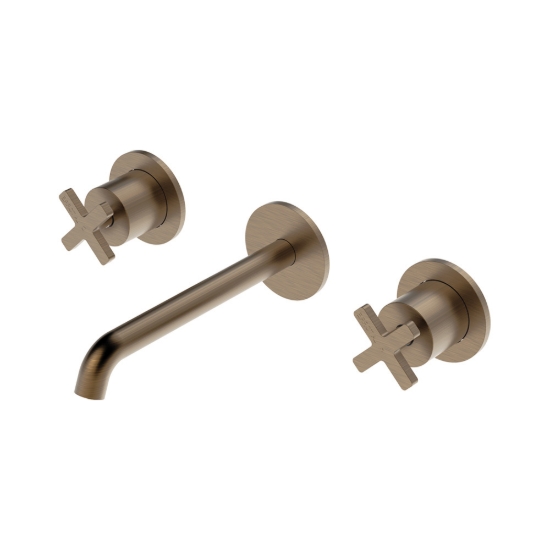 Εικόνα της Μπαταρία Νιπτήρος Εντοιχισμού 3 Οπών La Torre Elle Cross 38118-221 Antique Brass