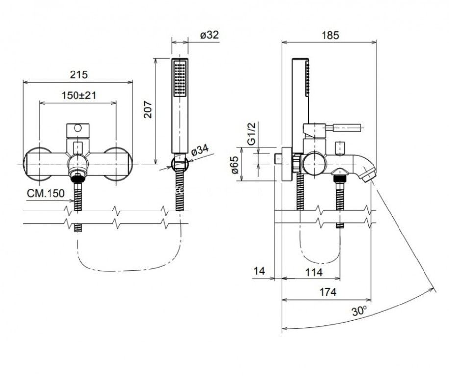 Εικόνα της Μπαταρία Λουτρού La Torre New Tech 12019-221 Antique Brass