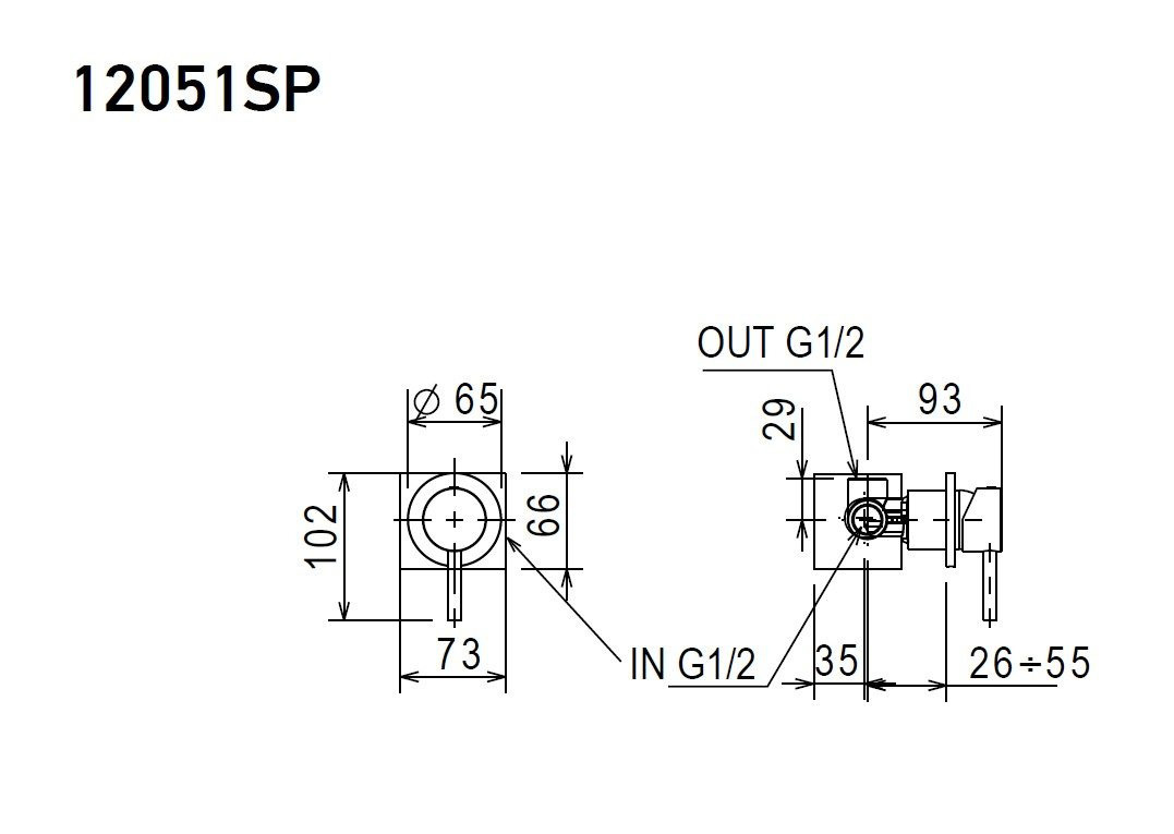 Εικόνα της Μίκτης Εντοιχισμού 1 Εξόδου La Torre New Tech 12051SP-221 Antique Brass