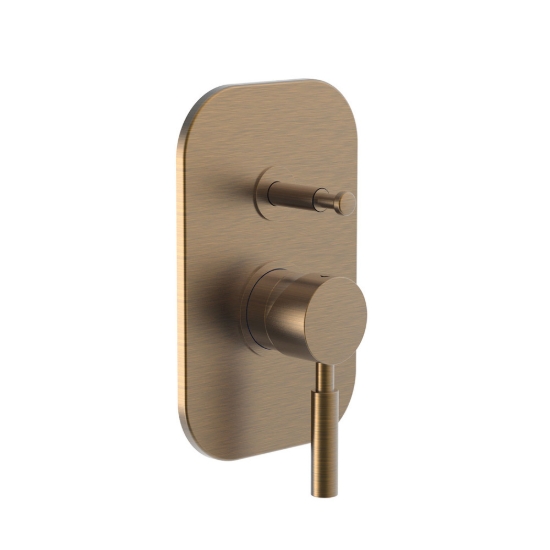 Εικόνα της Μίκτης Εντοιχισμού 2 Εξόδων La Torre New Tech 12050R-221 Antique Brass