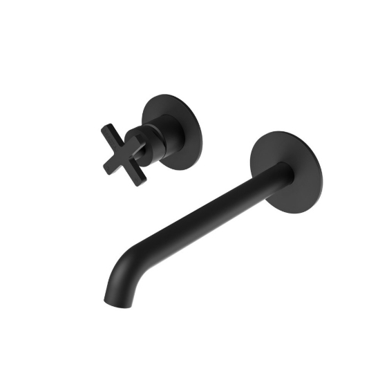 Εικόνα της Μπαταρία Νιπτήρος Εντοιχισμού La Torre Elle Cross 38032-400 Black Matt